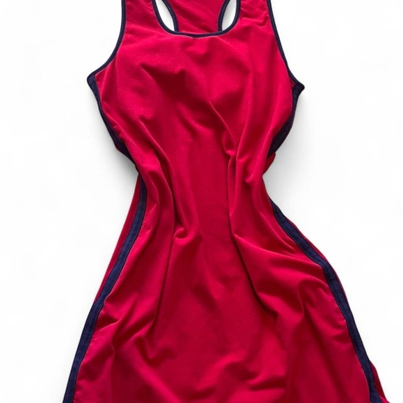 Tommy Hilfiger Dresses & Skirts - Vintage Tommy Hilfiger Red Tank with Navy Trim